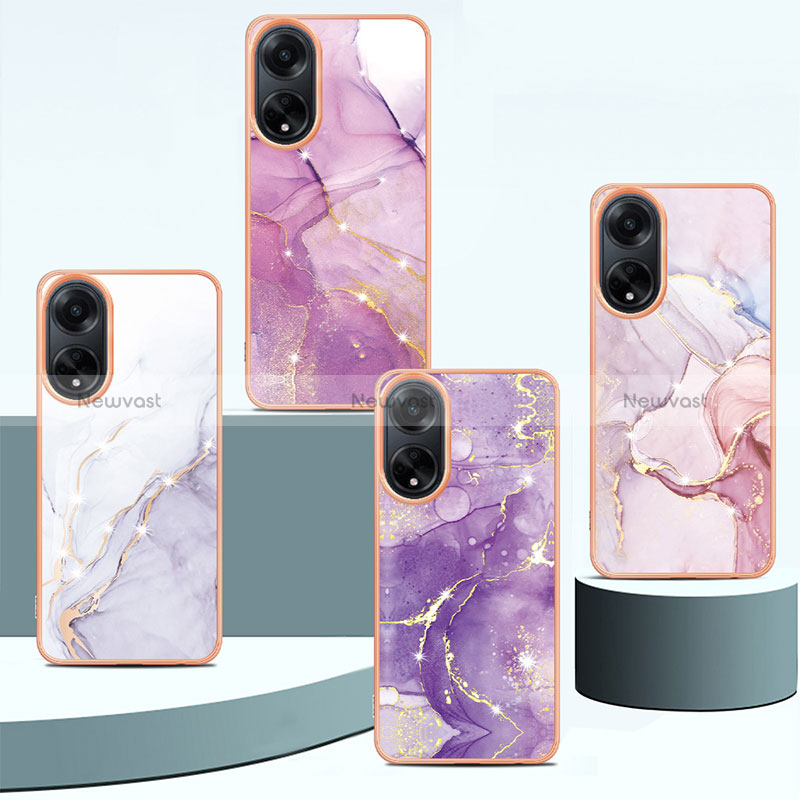 Silicone Candy Rubber Gel Fashionable Pattern Soft Case Cover YB5 for Oppo A98 5G