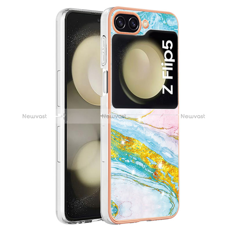 Silicone Candy Rubber Gel Fashionable Pattern Soft Case Cover YB5 for Samsung Galaxy Z Flip5 5G