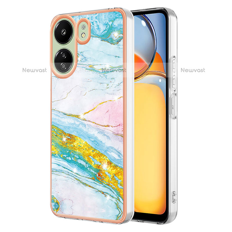 Silicone Candy Rubber Gel Fashionable Pattern Soft Case Cover YB5 for Xiaomi Poco C65 Colorful