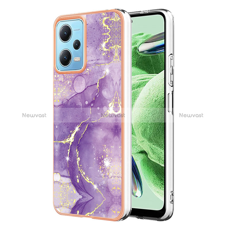 Silicone Candy Rubber Gel Fashionable Pattern Soft Case Cover YB5 for Xiaomi Poco X5 5G Purple