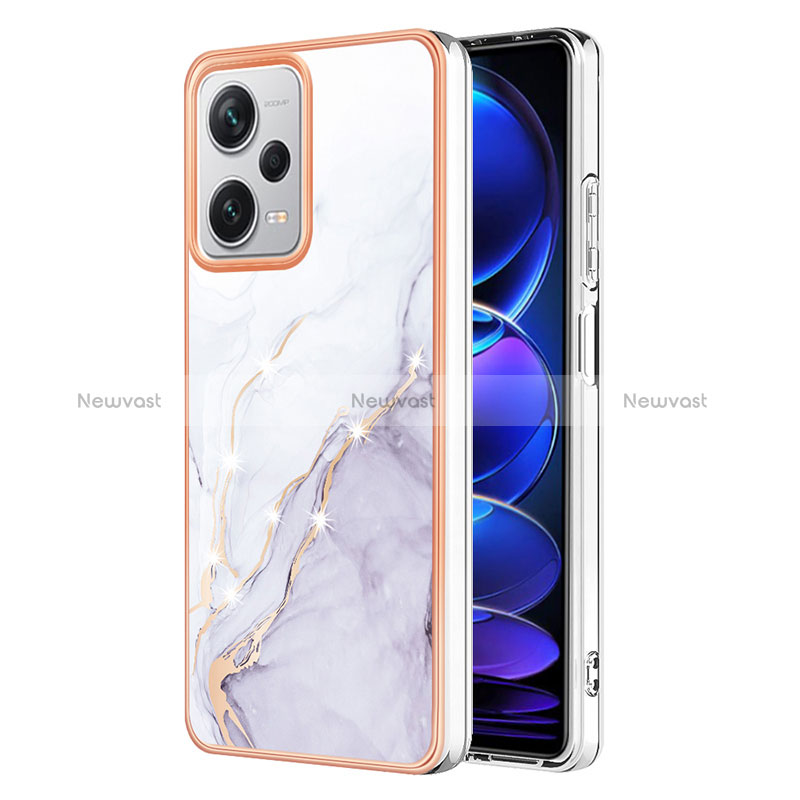 Silicone Candy Rubber Gel Fashionable Pattern Soft Case Cover YB5 for Xiaomi Redmi Note 12 Pro+ Plus 5G White