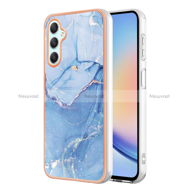 Silicone Candy Rubber Gel Fashionable Pattern Soft Case Cover YB7 for Samsung Galaxy A25 5G Blue