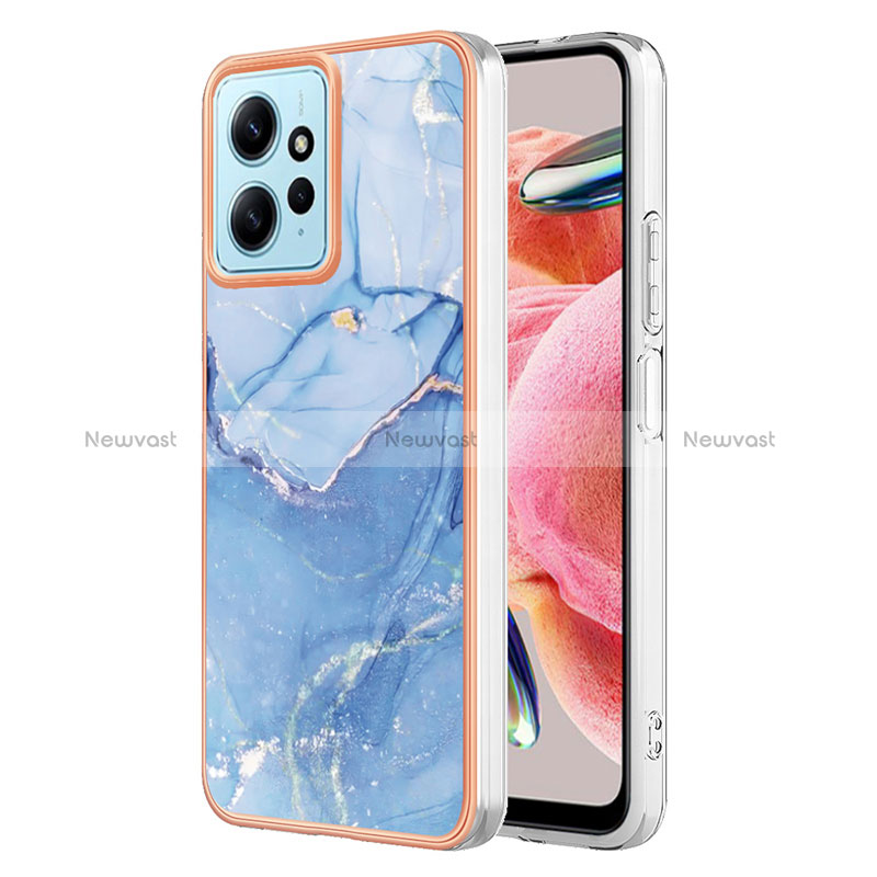 Silicone Candy Rubber Gel Fashionable Pattern Soft Case Cover YB7 for Xiaomi Redmi Note 12 4G Blue