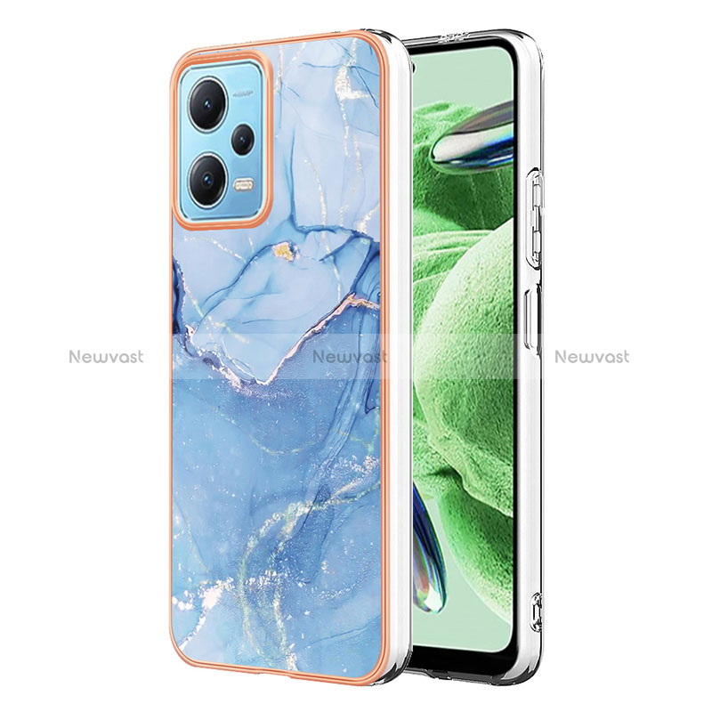 Silicone Candy Rubber Gel Fashionable Pattern Soft Case Cover YB7 for Xiaomi Redmi Note 12 5G Blue