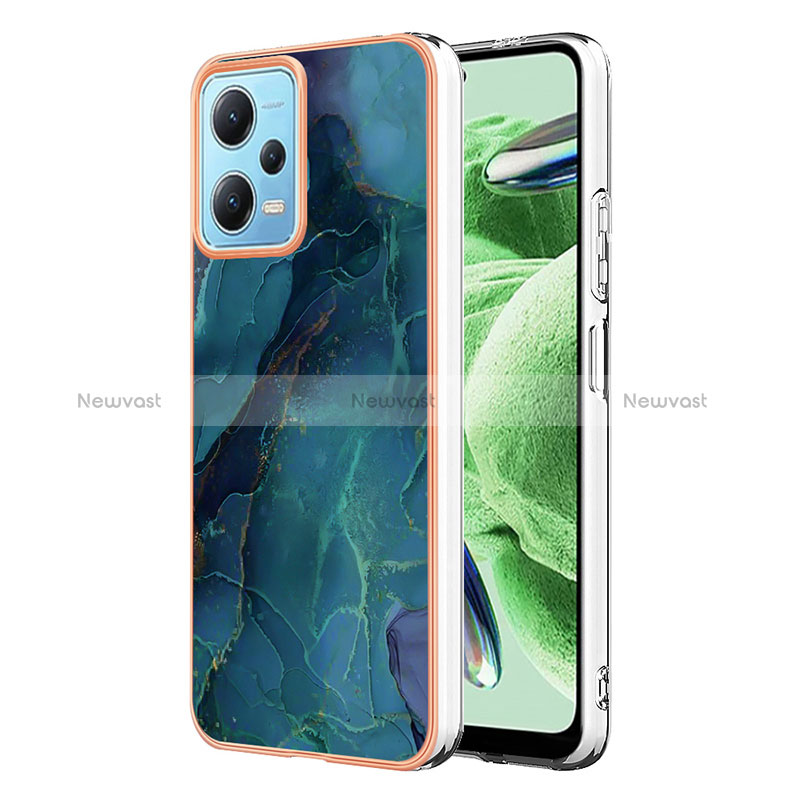 Silicone Candy Rubber Gel Fashionable Pattern Soft Case Cover YB7 for Xiaomi Redmi Note 12 5G Green