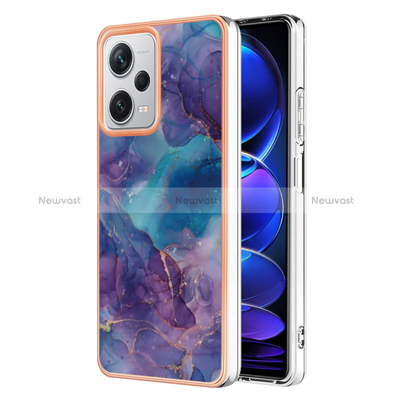 Silicone Candy Rubber Gel Fashionable Pattern Soft Case Cover YB7 for Xiaomi Redmi Note 12 Explorer Purple