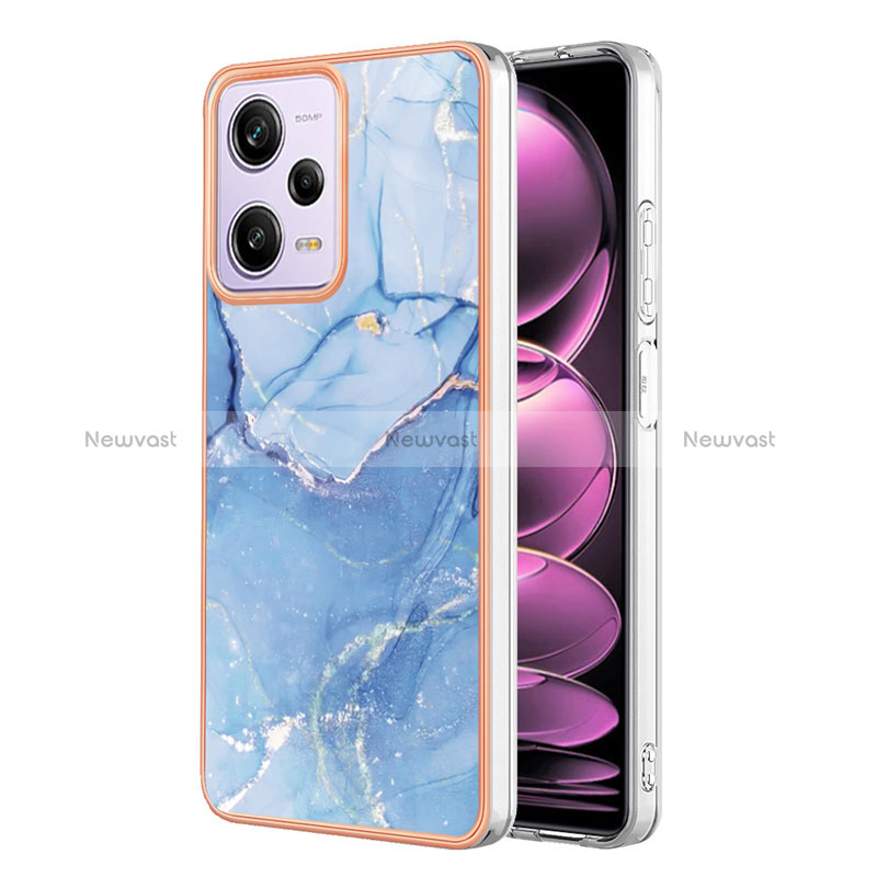 Silicone Candy Rubber Gel Fashionable Pattern Soft Case Cover YB7 for Xiaomi Redmi Note 12 Pro 5G Blue