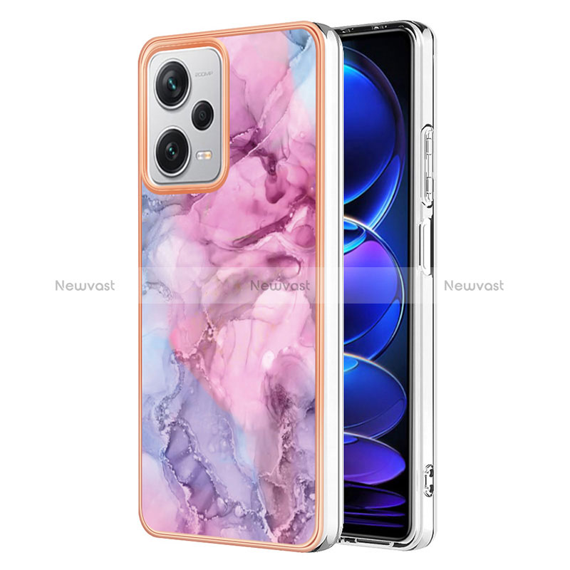 Silicone Candy Rubber Gel Fashionable Pattern Soft Case Cover YB7 for Xiaomi Redmi Note 12 Pro+ Plus 5G Clove Purple