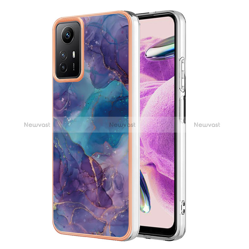 Silicone Candy Rubber Gel Fashionable Pattern Soft Case Cover YB7 for Xiaomi Redmi Note 12S Purple