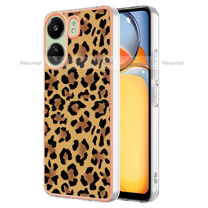 Silicone Candy Rubber Gel Fashionable Pattern Soft Case Cover YB8 for Xiaomi Poco C65 Brown