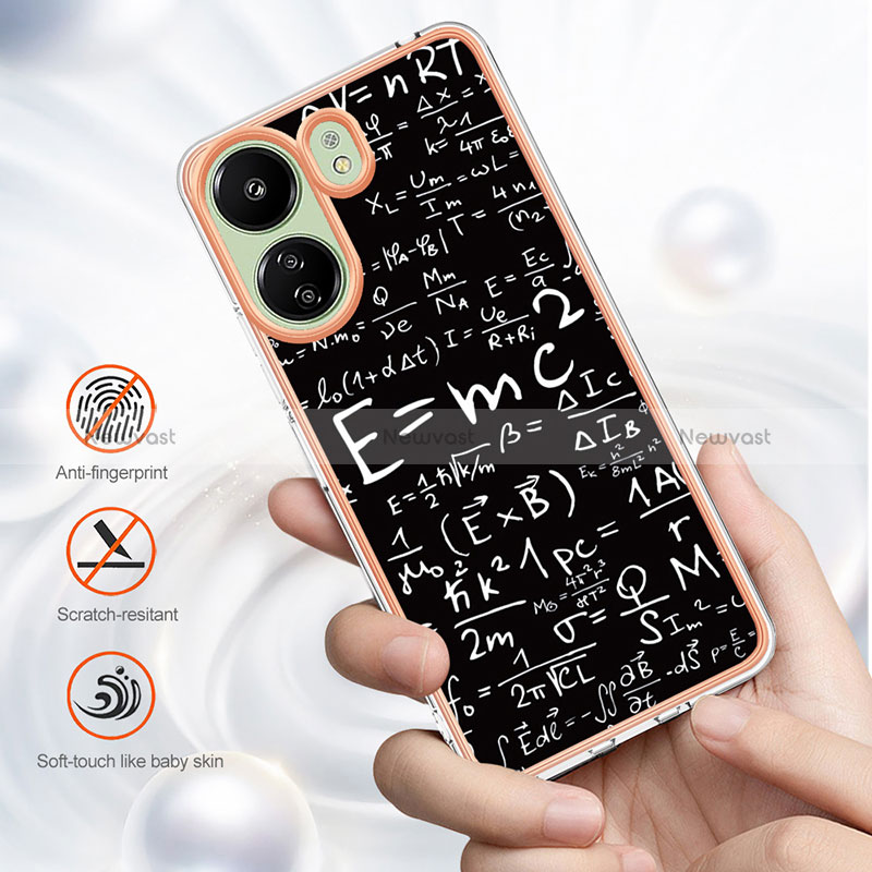 Silicone Candy Rubber Gel Fashionable Pattern Soft Case Cover YB8 for Xiaomi Redmi 13C