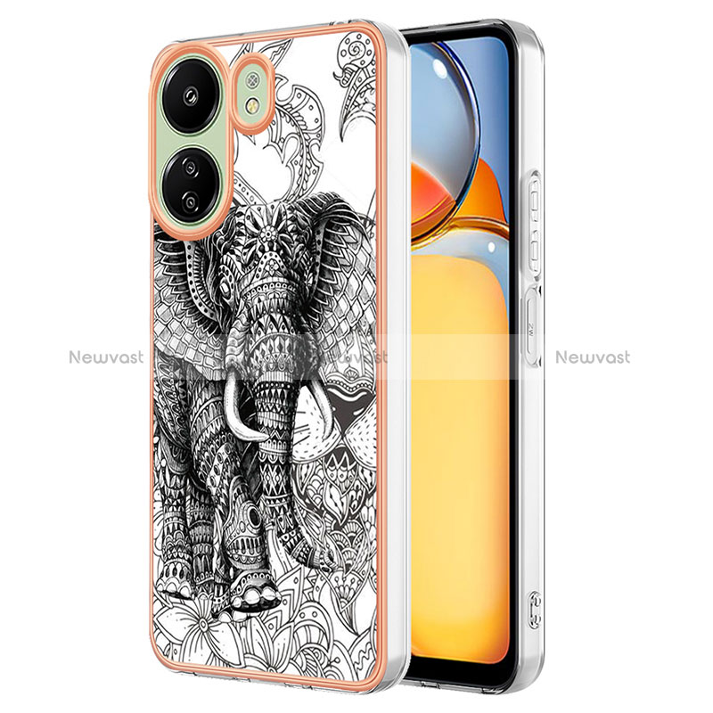 Silicone Candy Rubber Gel Fashionable Pattern Soft Case Cover YB8 for Xiaomi Redmi 13C