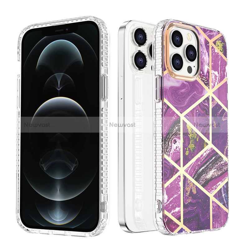 Silicone Candy Rubber Gel Fashionable Pattern Soft Case Cover YJ1 for Apple iPhone 13 Pro