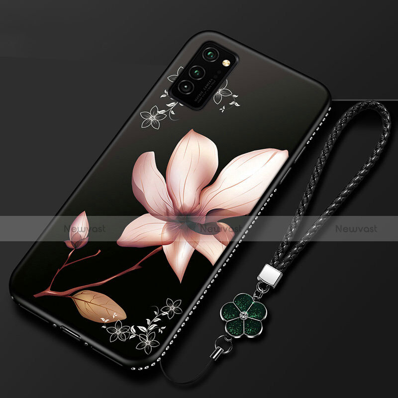 Silicone Candy Rubber Gel Flowers Soft Case Cover for Huawei Honor V30 5G