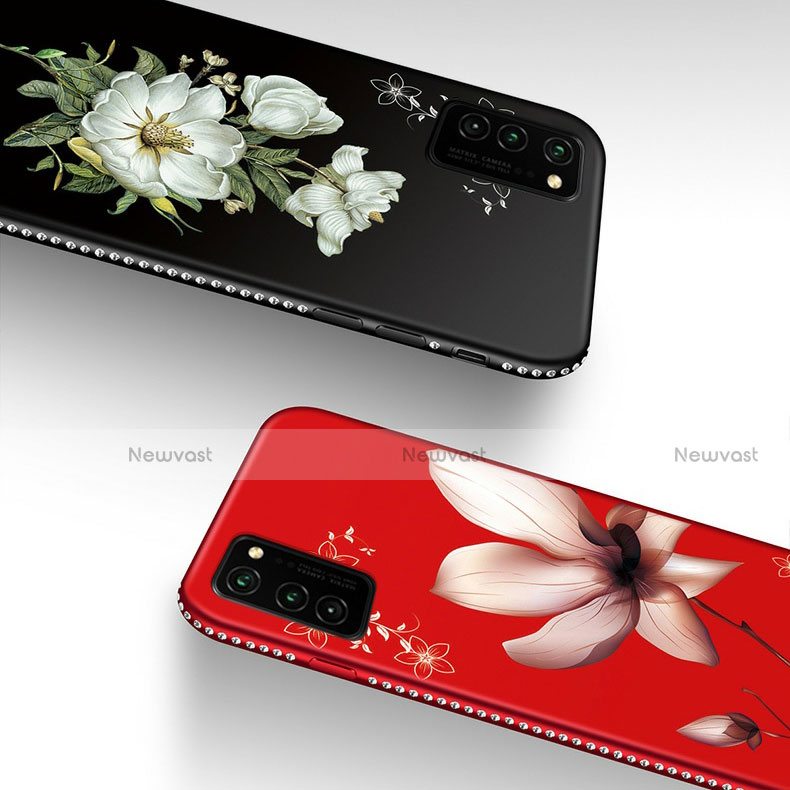 Silicone Candy Rubber Gel Flowers Soft Case Cover for Huawei Honor V30 5G