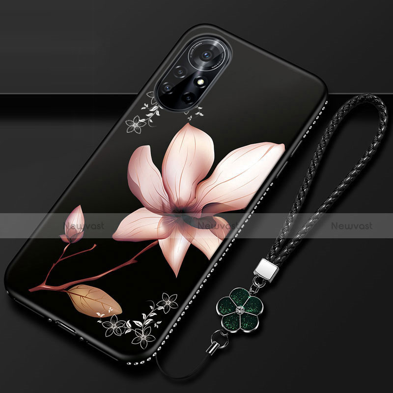 Silicone Candy Rubber Gel Flowers Soft Case Cover for Huawei Nova 8 Pro 5G