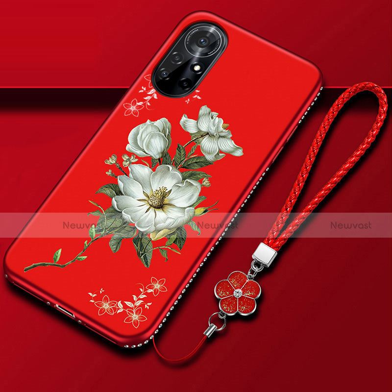 Silicone Candy Rubber Gel Flowers Soft Case Cover for Huawei Nova 8 Pro 5G