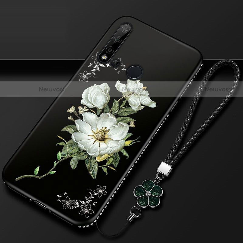 Silicone Candy Rubber Gel Flowers Soft Case Cover for Huawei P20 Lite (2019)
