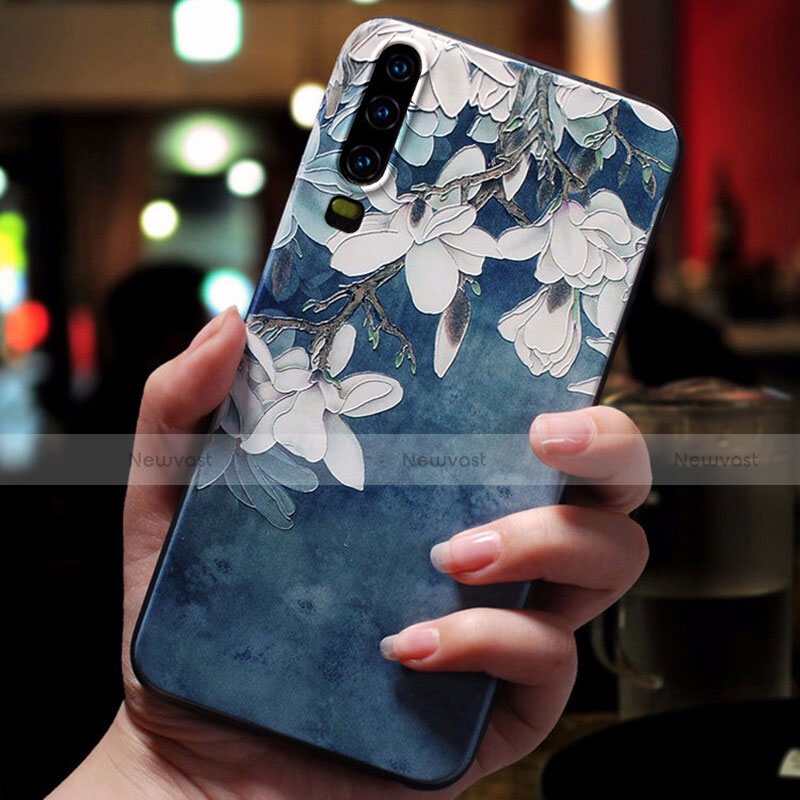 Silicone Candy Rubber Gel Flowers Soft Case Cover for Huawei P30