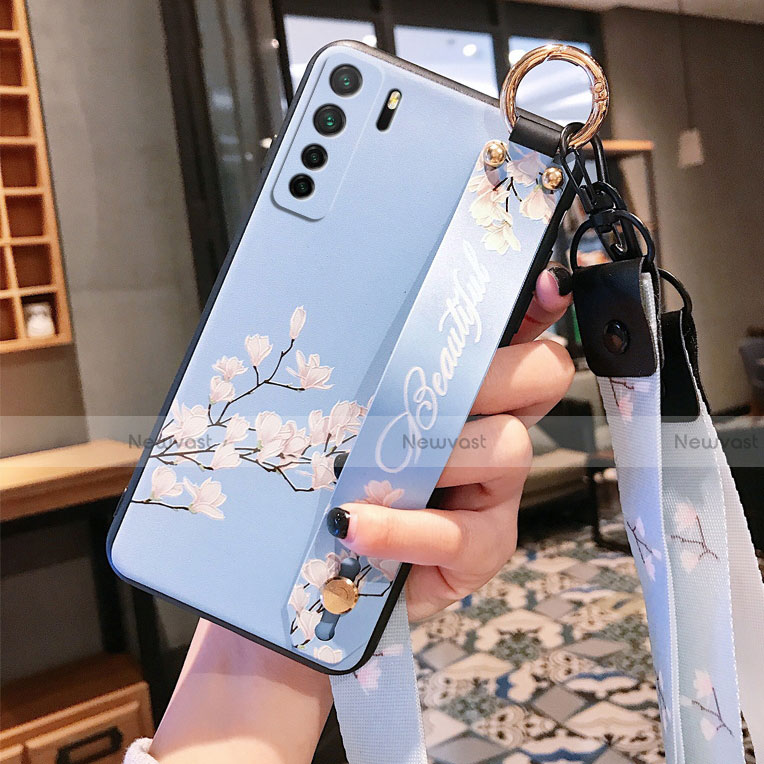 Silicone Candy Rubber Gel Flowers Soft Case Cover for Huawei P40 Lite 5G