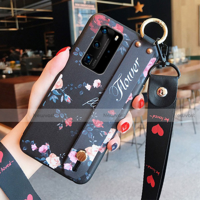 Silicone Candy Rubber Gel Flowers Soft Case Cover for Huawei P40 Pro