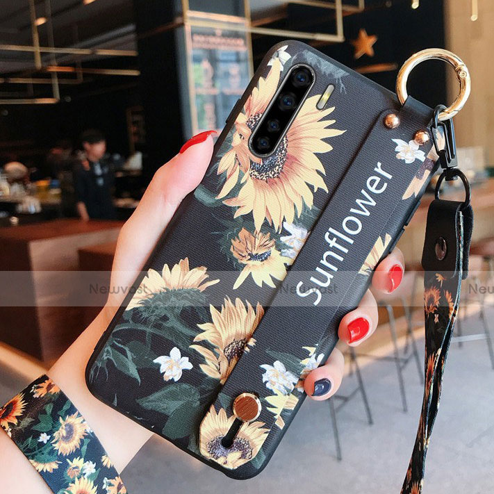 Silicone Candy Rubber Gel Flowers Soft Case Cover for Oppo A91 Orange