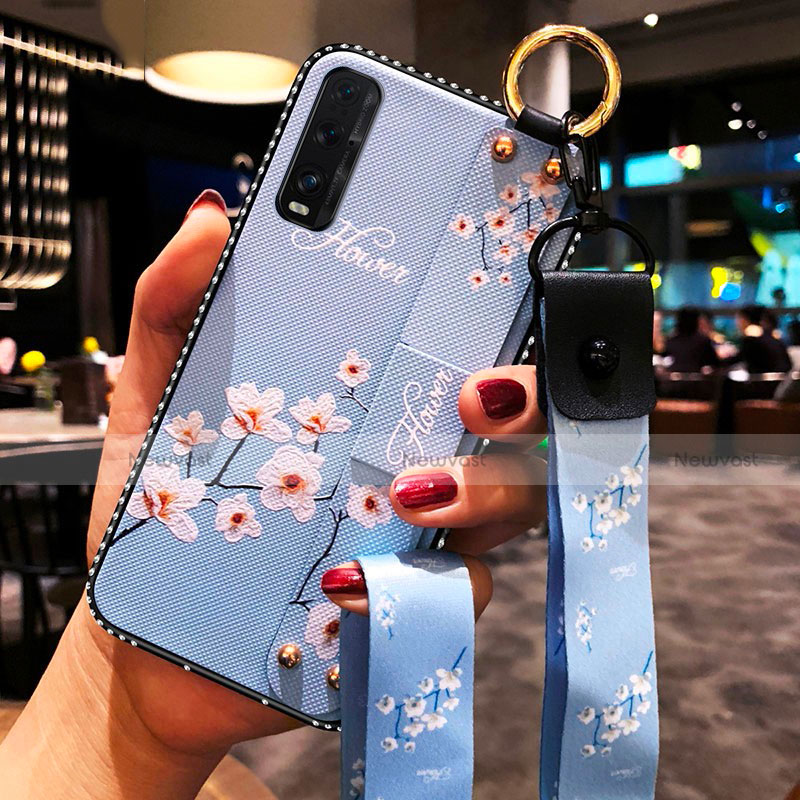 Silicone Candy Rubber Gel Flowers Soft Case Cover for Oppo Find X2