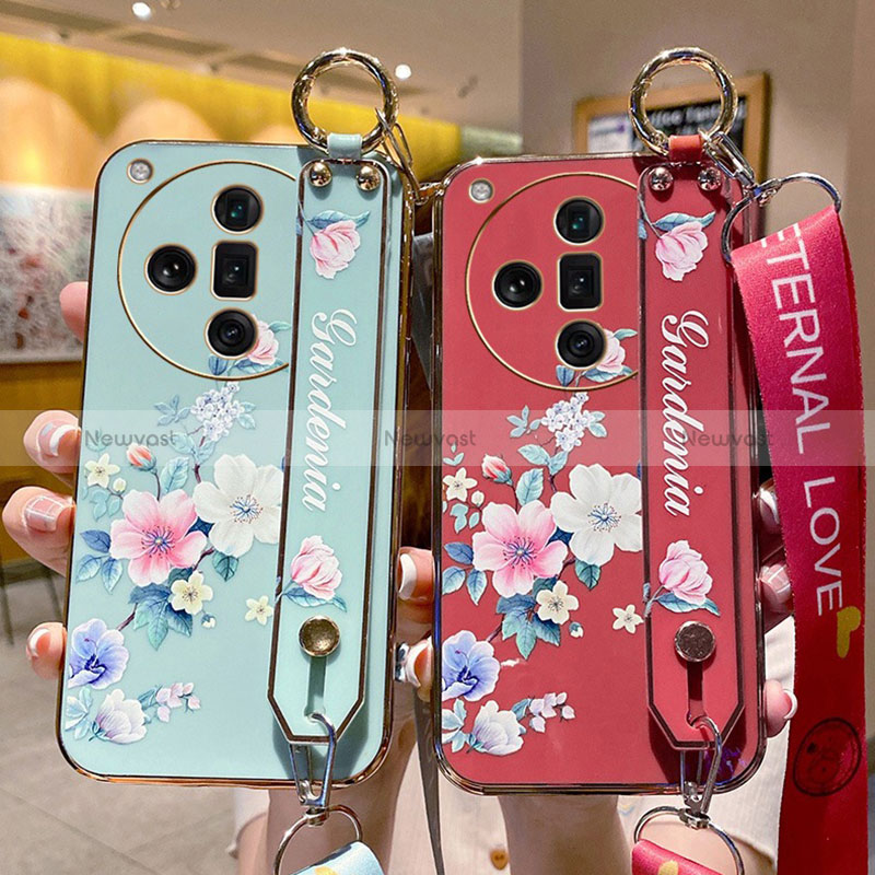 Silicone Candy Rubber Gel Flowers Soft Case Cover for Oppo Find X7 Ultra 5G