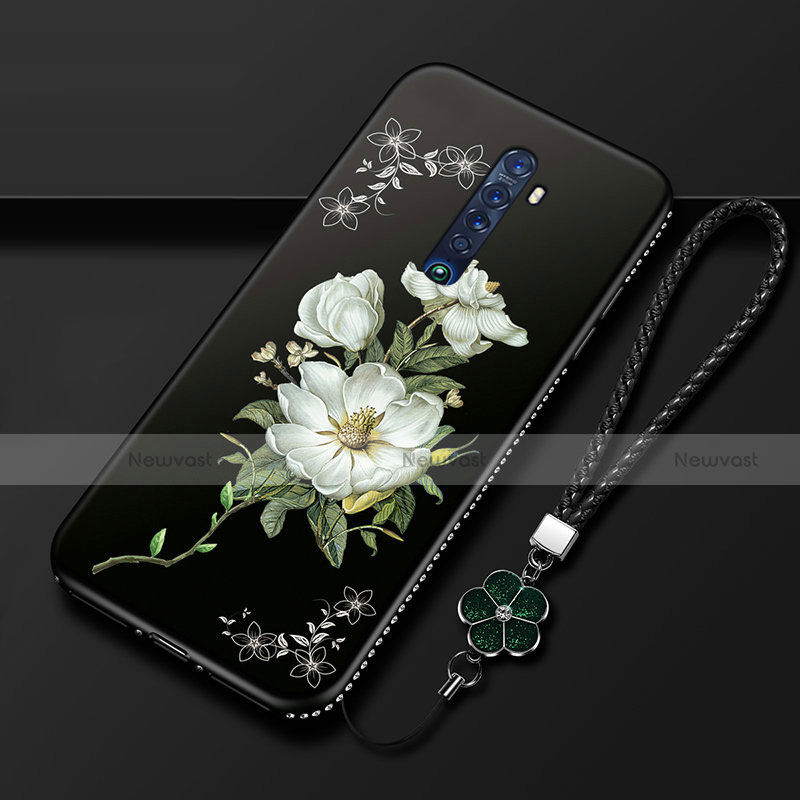 Silicone Candy Rubber Gel Flowers Soft Case Cover for Oppo Reno2