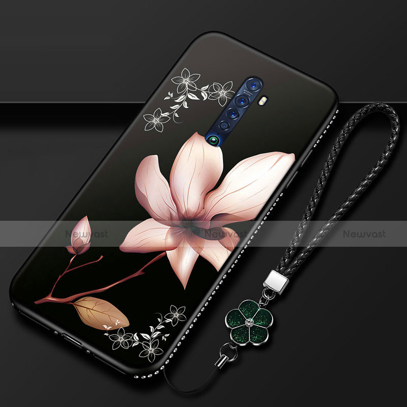 Silicone Candy Rubber Gel Flowers Soft Case Cover for Oppo Reno2