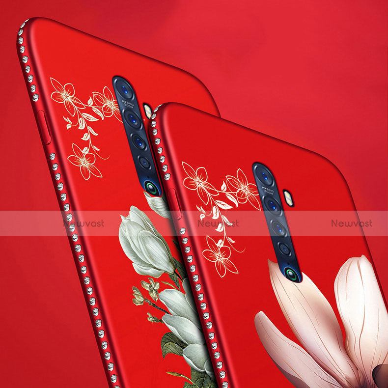 Silicone Candy Rubber Gel Flowers Soft Case Cover for Oppo Reno2