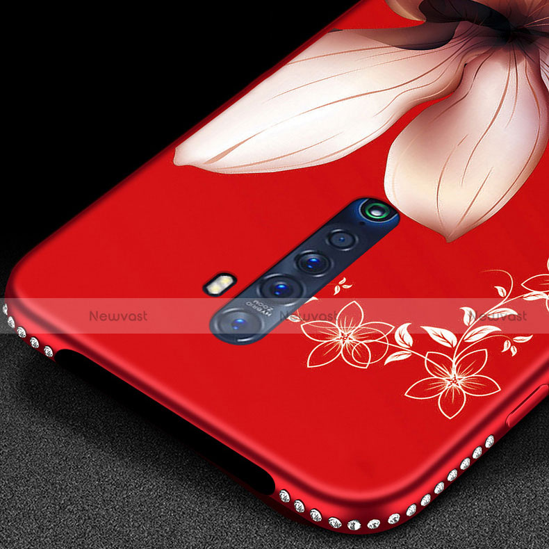 Silicone Candy Rubber Gel Flowers Soft Case Cover for Oppo Reno2