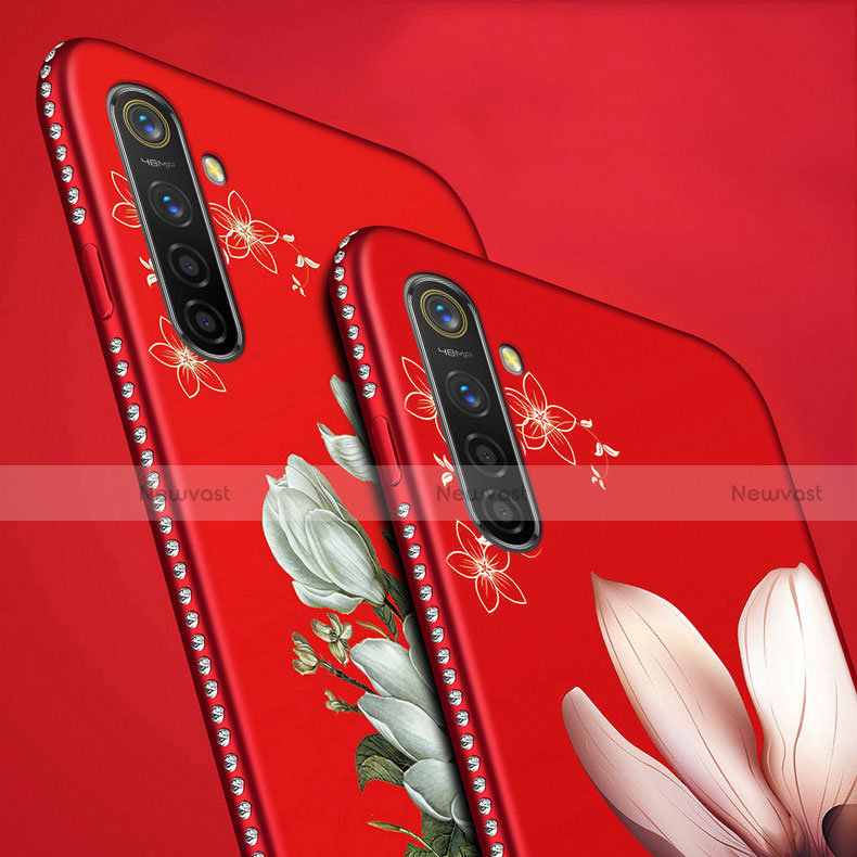 Silicone Candy Rubber Gel Flowers Soft Case Cover for Realme X2