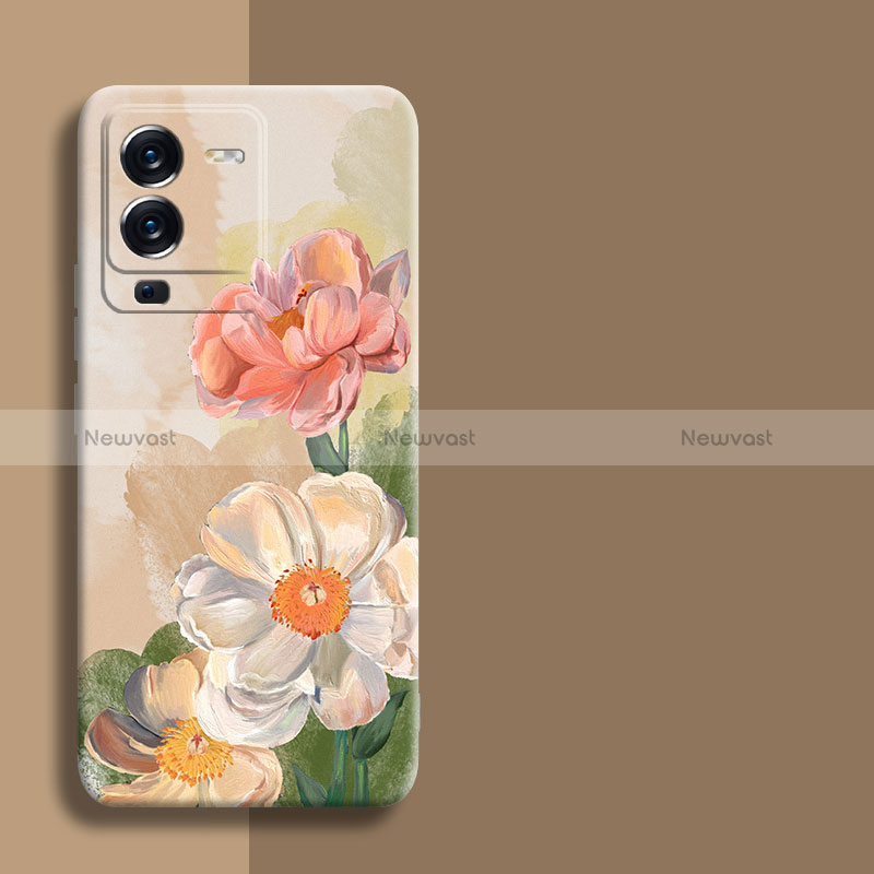 Silicone Candy Rubber Gel Flowers Soft Case Cover for Vivo V25 Pro 5G