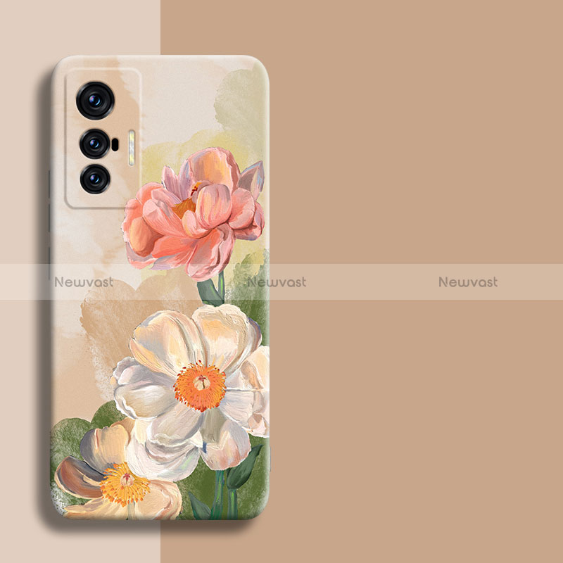 Silicone Candy Rubber Gel Flowers Soft Case Cover for Vivo X70t