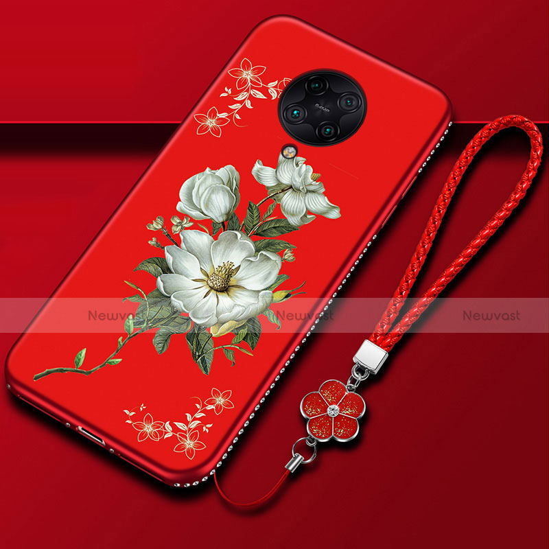 Silicone Candy Rubber Gel Flowers Soft Case Cover for Xiaomi Poco F2 Pro