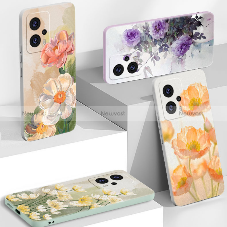 Silicone Candy Rubber Gel Flowers Soft Case Cover for Xiaomi Poco X4 GT 5G