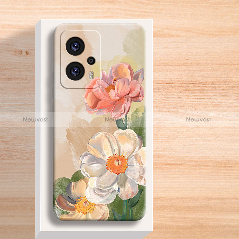 Silicone Candy Rubber Gel Flowers Soft Case Cover for Xiaomi Poco X4 GT 5G