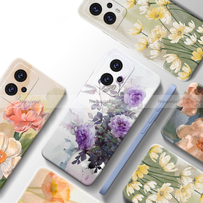 Silicone Candy Rubber Gel Flowers Soft Case Cover for Xiaomi Redmi K50i 5G