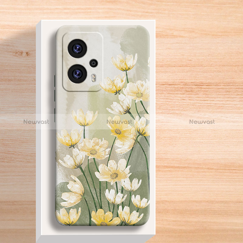 Silicone Candy Rubber Gel Flowers Soft Case Cover for Xiaomi Redmi Note 12T Pro 5G Colorful