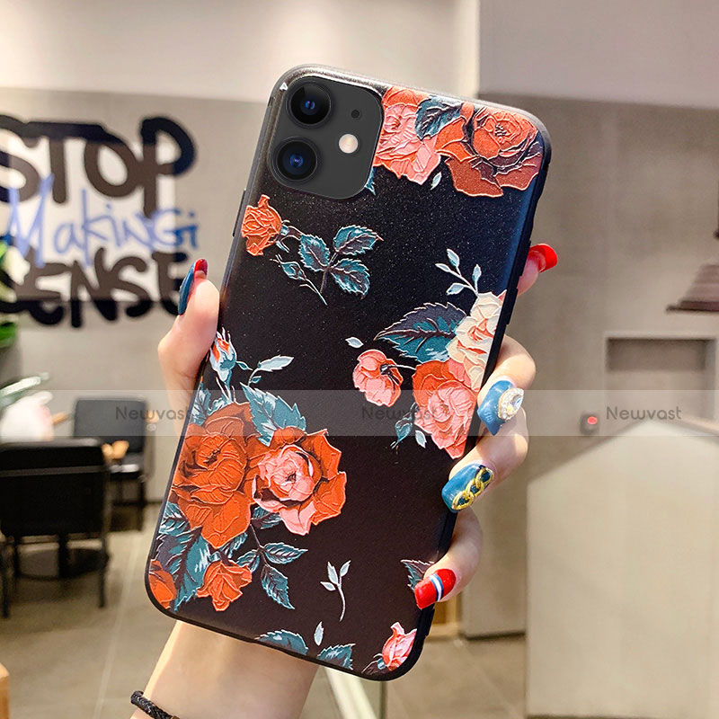 Silicone Candy Rubber Gel Flowers Soft Case Cover H02 for Apple iPhone 11