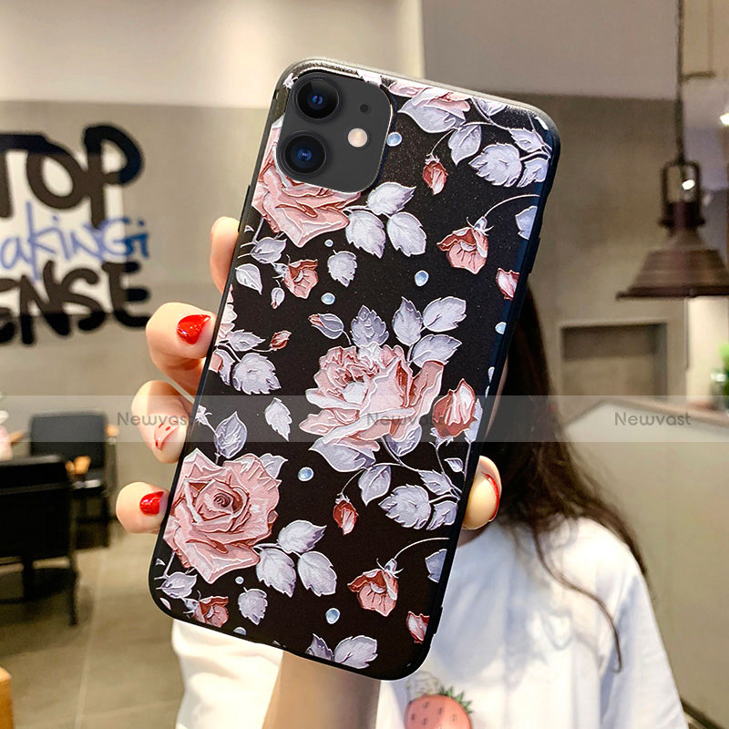 Silicone Candy Rubber Gel Flowers Soft Case Cover H02 for Apple iPhone 11