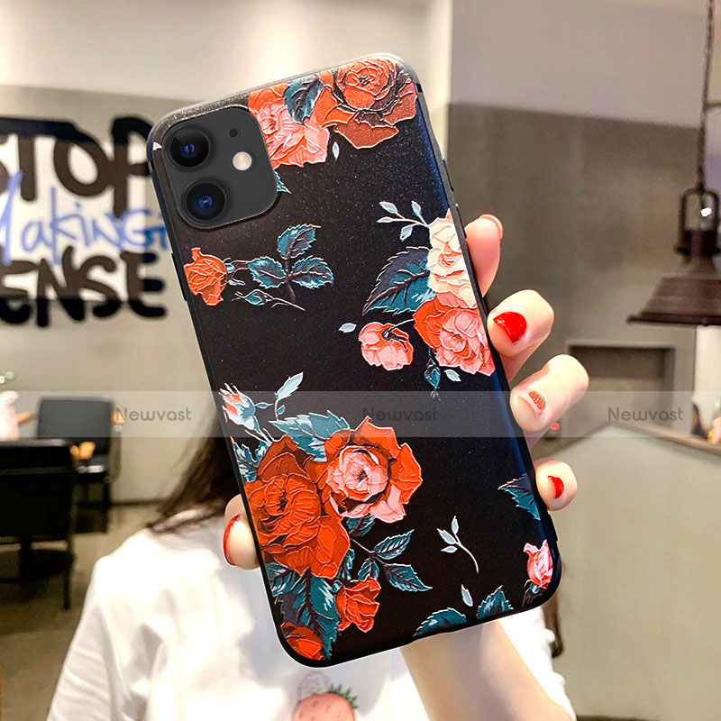 Silicone Candy Rubber Gel Flowers Soft Case Cover H02 for Apple iPhone 11