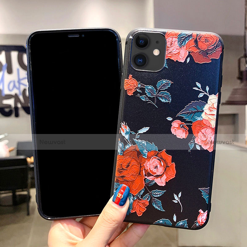 Silicone Candy Rubber Gel Flowers Soft Case Cover H02 for Apple iPhone 11