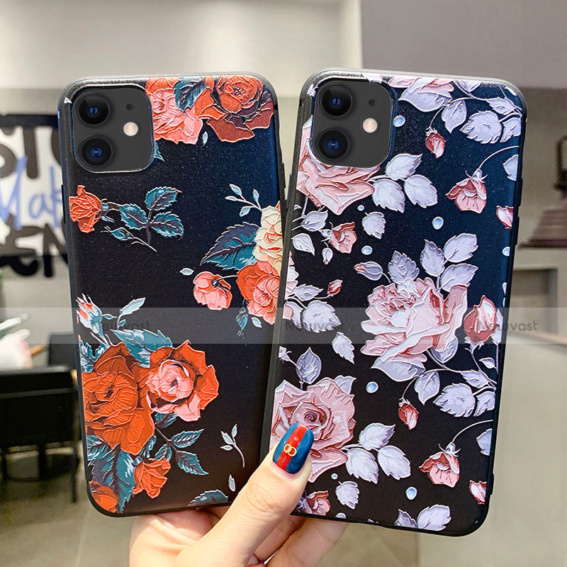 Silicone Candy Rubber Gel Flowers Soft Case Cover H02 for Apple iPhone 11