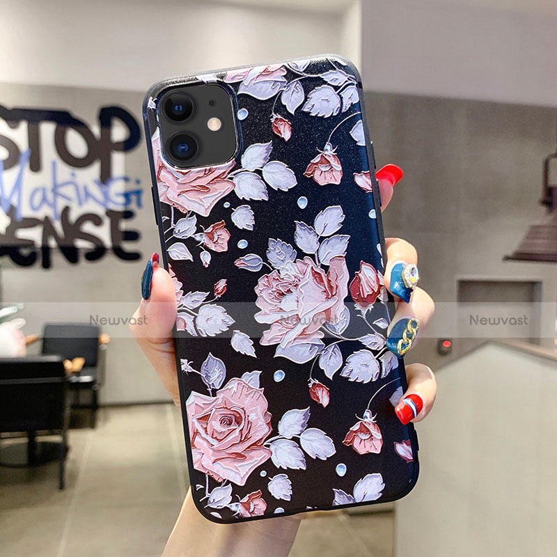 Silicone Candy Rubber Gel Flowers Soft Case Cover H02 for Apple iPhone 11