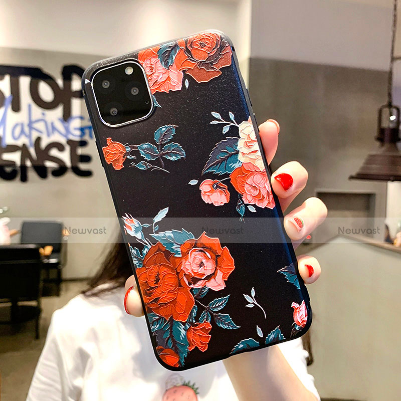 Silicone Candy Rubber Gel Flowers Soft Case Cover H02 for Apple iPhone 11 Pro Max