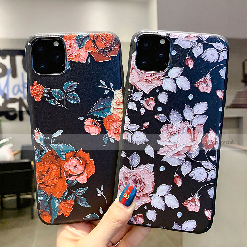 Silicone Candy Rubber Gel Flowers Soft Case Cover H02 for Apple iPhone 11 Pro Max