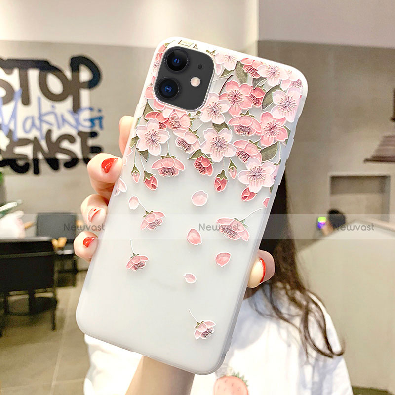 Silicone Candy Rubber Gel Flowers Soft Case Cover H03 for Apple iPhone 11