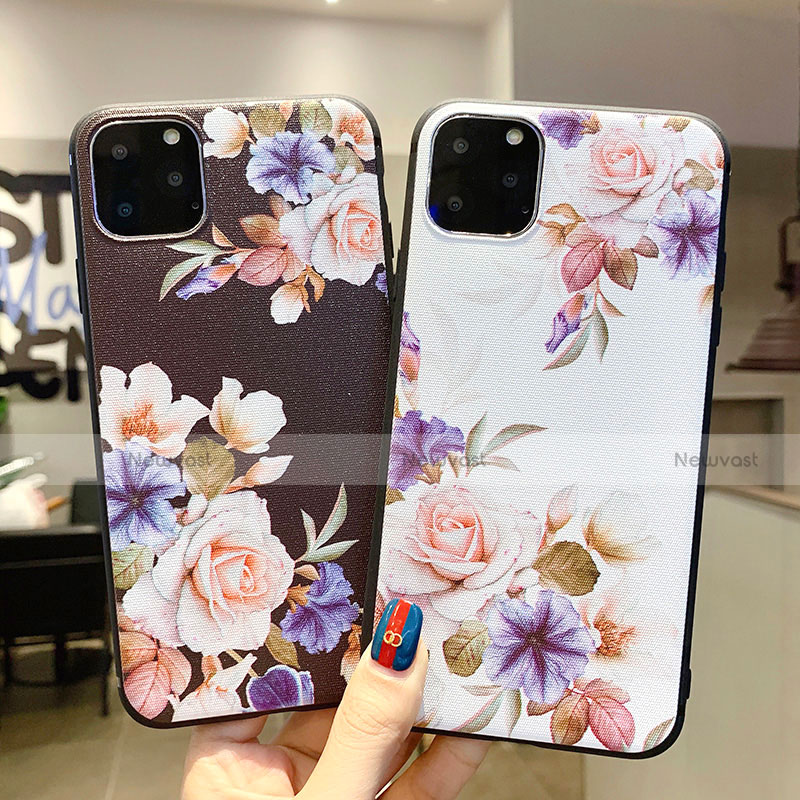 Silicone Candy Rubber Gel Flowers Soft Case Cover H04 for Apple iPhone 11 Pro